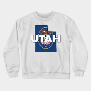 Utah Colored State Crewneck Sweatshirt